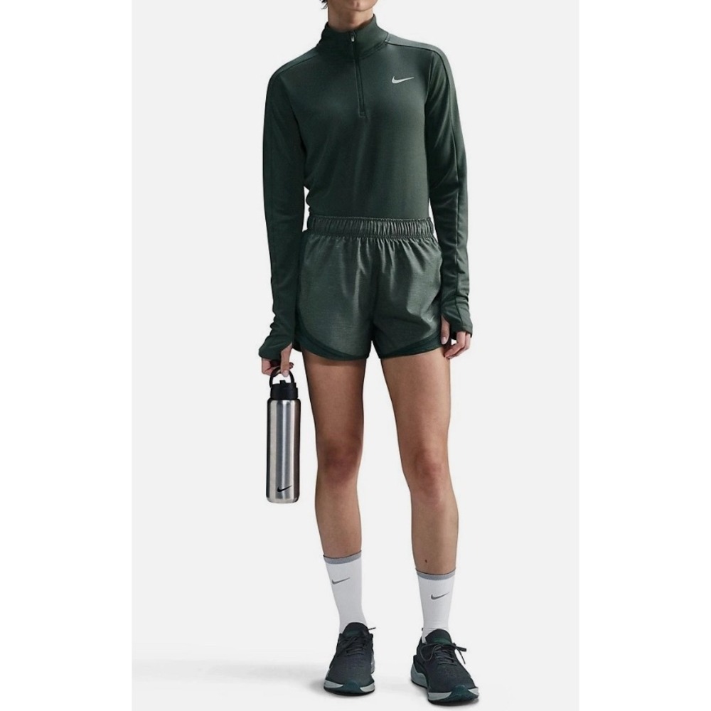 NWT Nike Tempo Luxe Womens Running Shorts Forest Green Heather HM6096-338 SZ SM